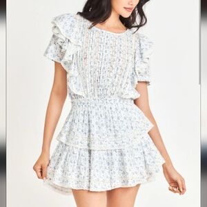NWOT Loveshackfancy Natasha Dress In Calm Waters